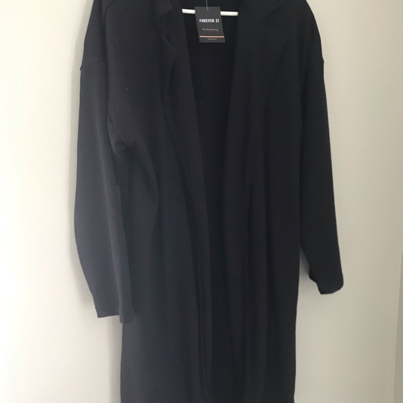 Forever 21 / Long Black Jacket - Picture 3 of 5